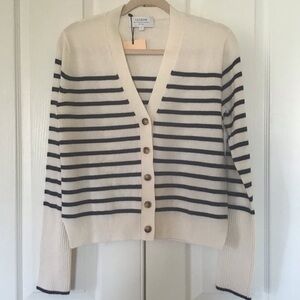La Ligne NY striped cashmere cardigan sweater S